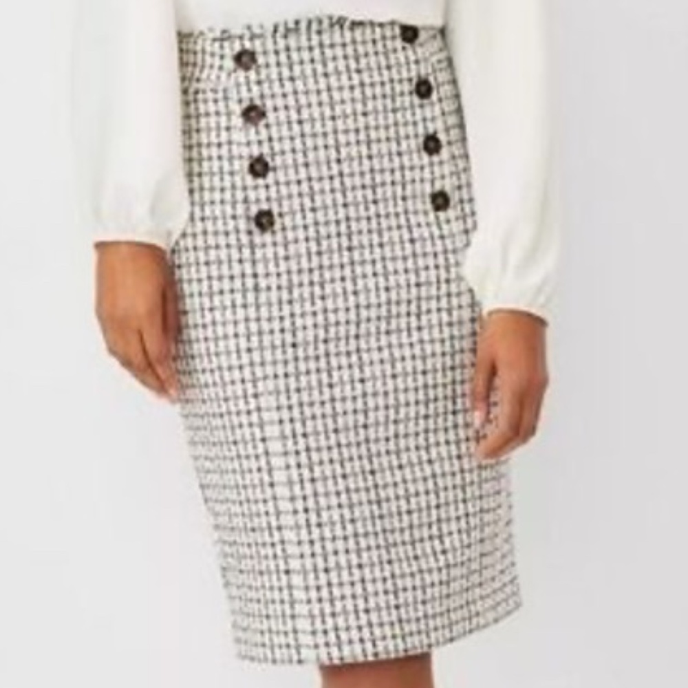 Ann Taylor Tweed Sailor Pencil Skirt